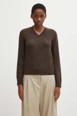 Sveter s prímesou vlny MM6 Maison Margiela hnedá farba, S62HN0007.M13187.144