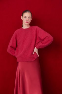 Sveter Medicine červená farba, teplé