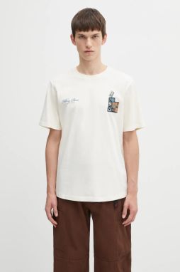 Bavlnené tričko Filling Pieces Speaker Wall pánske, béžová farba, s potlačou, 422520500239