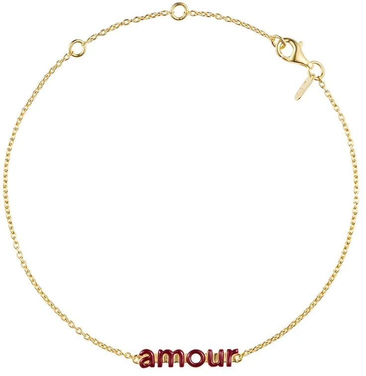 Strieborný pozlátený náramok Design Letters 90501024BURAMOUR