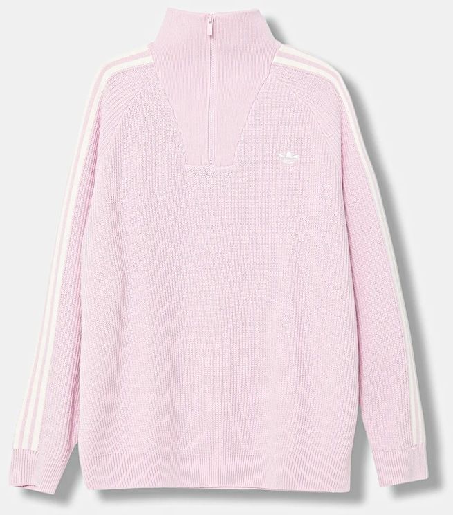 Sveter adidas Originals Funnel ružová farba, s polorolákom, KS7785