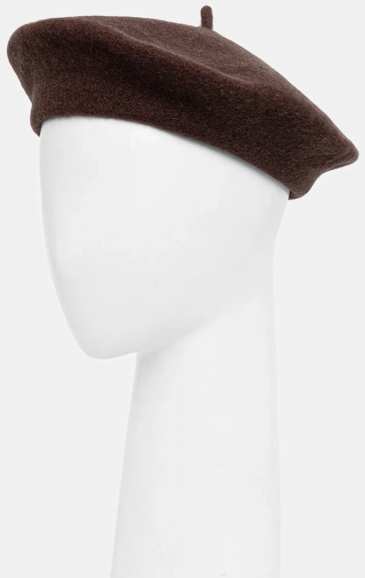 Vlnená baretka Sisley hnedá farba, 6B2NW41A4