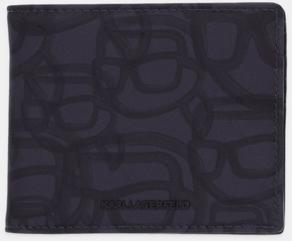 Peňaženka Karl Lagerfeld K/IKON pánska, čierna farba, B1M32059
