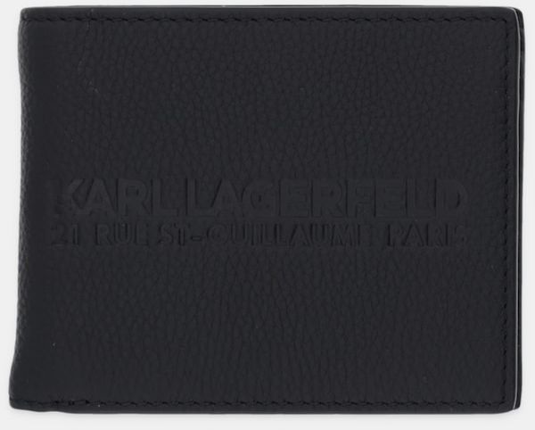 Kožená peňaženka Karl Lagerfeld K/RSG čierna farba, A3M32050