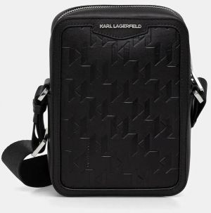 Kožená taška Karl Lagerfeld K/LOOM čierna farba, B1M30210