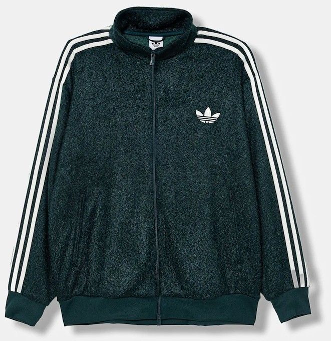 Mikina adidas Originals Mohair zelená farba, s nášivkou, KS7777