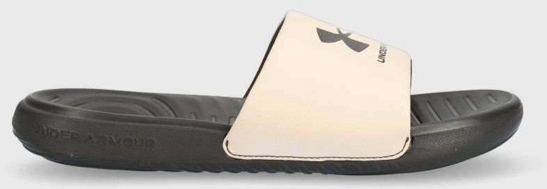 Šľapky Under Armour 3023772-101, dámske, béžová farba,