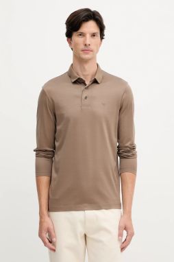 Tričko s dlhým rukávom Emporio Armani tmavomodrá farba, melanžové, 8N1F97 1JUVZ