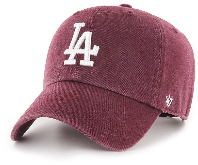 Čiapka 47 brand MLB Los Angeles Dodgers fialová farba, s nášivkou