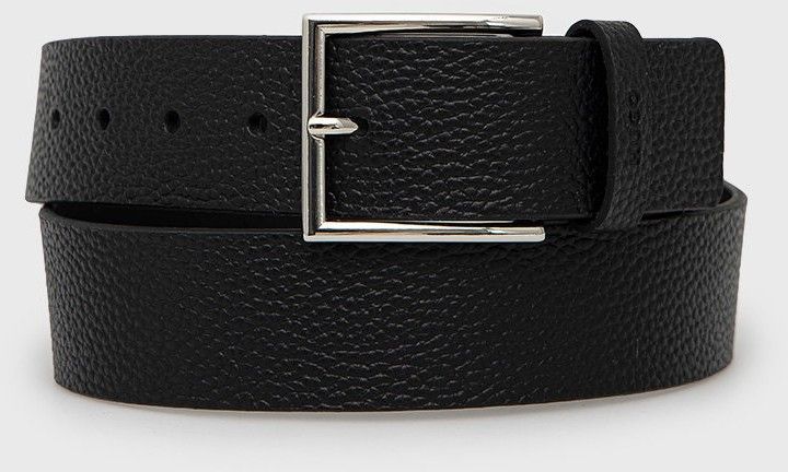 Kožený opasok HUGO Giaspo-Gr_Sz40 pánsky, čierna farba, 50471562