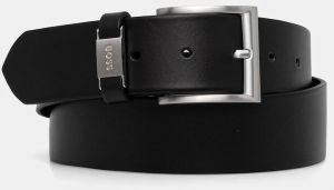 Kožený opasok BOSS Connio pánsky,čierna farba,50475116