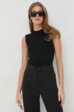 Vesta BOSS Feskies čierna farba, s polorolákom, 50473237