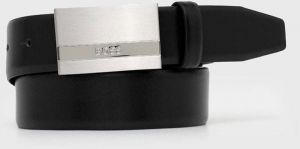 Kožený opasok BOSS Baxton_Sz35 pánsky, čierna farba, 50480955