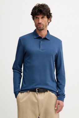 Bavlnené tričko s dlhým rukávom BOSS Pado 30 ružová farba, jednofarebné, 50468392