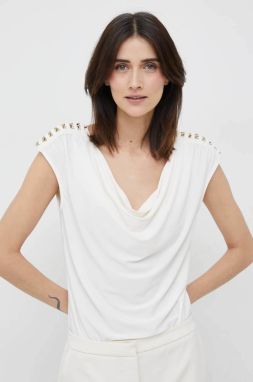 Blúzka Lauren Ralph Lauren béžová farba