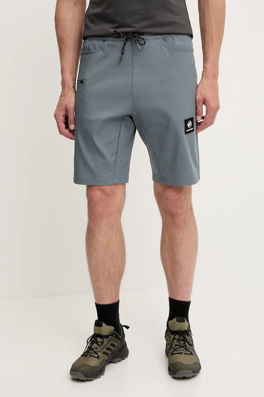 Turistické šortky Mammut Massone zelená farba