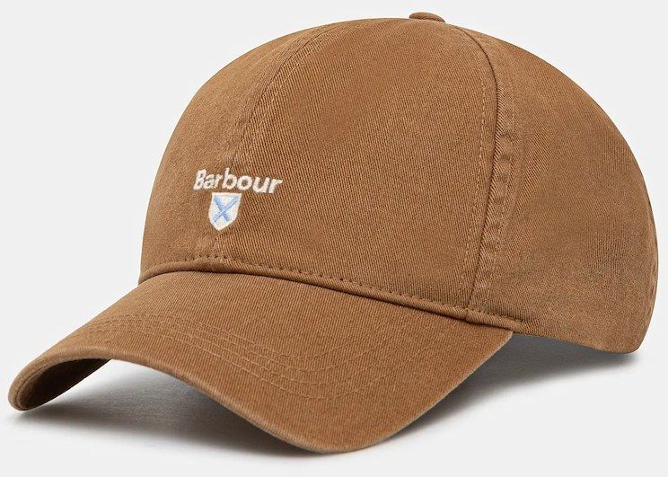 Bavlnená šiltovka Barbour Sports Caps hnedá farba, s nášivkou, MHA0274