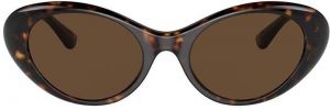 Slnečné okuliare Versace dámske, hnedá farba