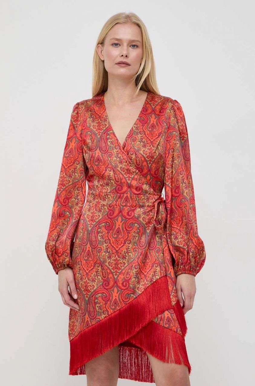 Šaty Marciano by Guess červená farba, mini, áčkový strih