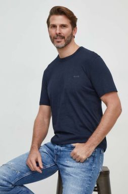 Bavlnené tričko BOSS Orange Tegood pánske, tmavomodrá farba, jednofarebné, 50508243