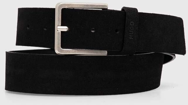 Kožený opasok HUGO Gionio-sd_Sz40 pánsky, hnedá farba, 50512843