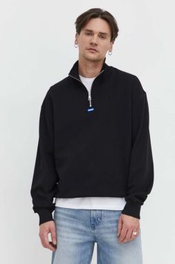 Bavlnená mikina Hugo Blue Neeler pánska,čierna farba,jednofarebná,50522367