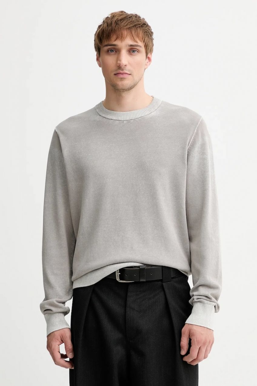 Bavlnený sveter Diesel K-LARENCE-B čierna farba, ľahký, A11187.0BEAR