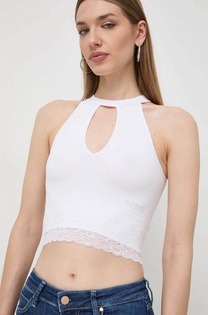 Top Guess LILA biela farba, W4GZ24 Z2ZN0