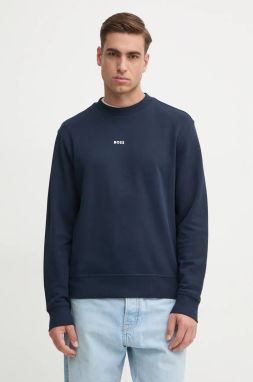 Bavlnená mikina Boss Orange WeSmallcrew pánska, čierna farba, s kapucňou, s potlačou, 50514541