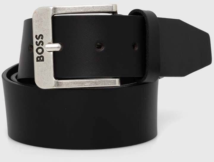 Kožený opasok BOSS Jemio_Sz40 pánsky, čierna farba, 50512795
