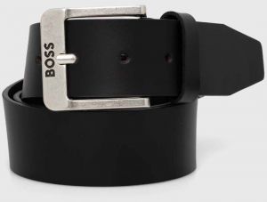 Kožený opasok BOSS Jemio_Sz40 pánsky, čierna farba, 50512795