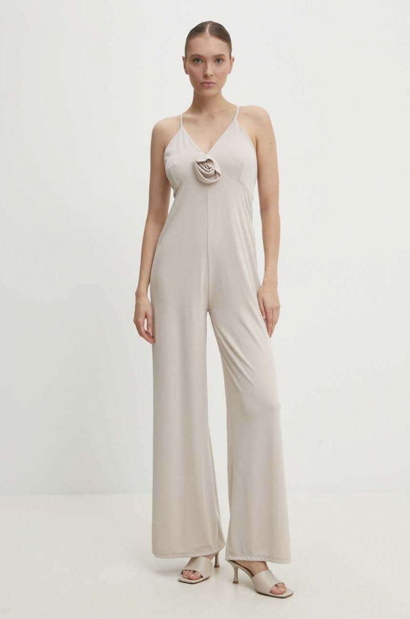 Overal Answear.LAB béžová farba, v výstrih