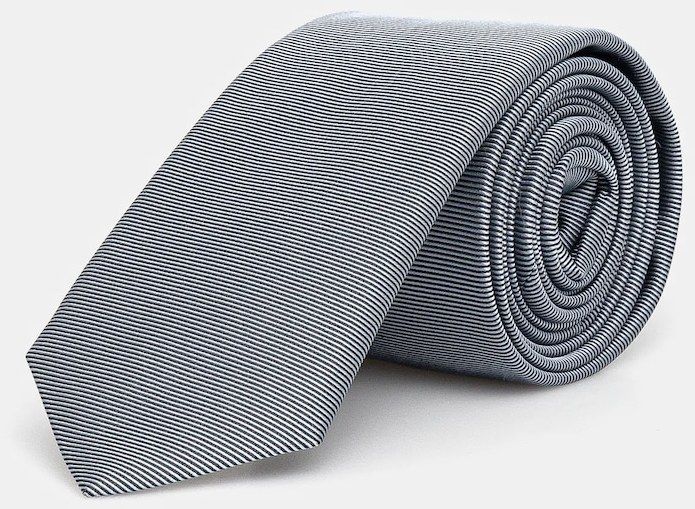 Kravata s prídavkom hodvábu HUGO Tie cm 6 modrá farba, 50520644