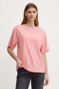 Bavlnené tričko Boss Orange C Enis Small Logo dámske, ružová farba, 50523256