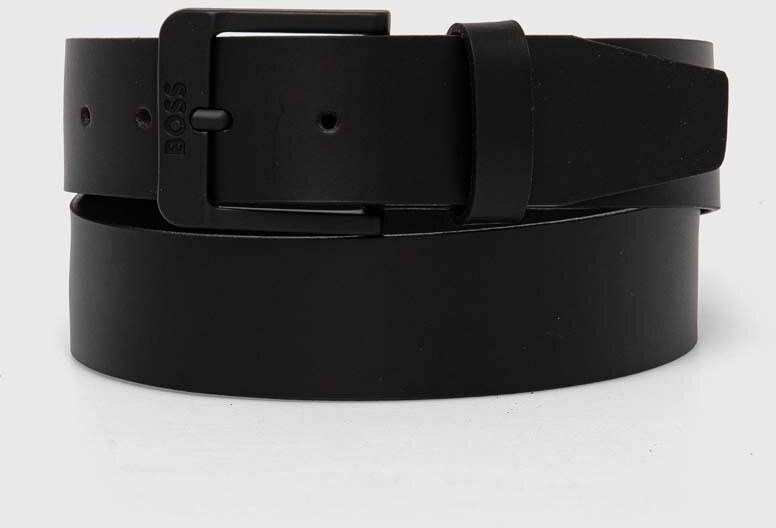 Kožený opasok BOSS Jemio-B_Sz40 pánsky, čierna farba, 50522574