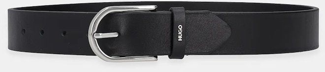 Kožený opasok HUGO Zoey-S_Sz35 dámsky, čierna farba, 50522723