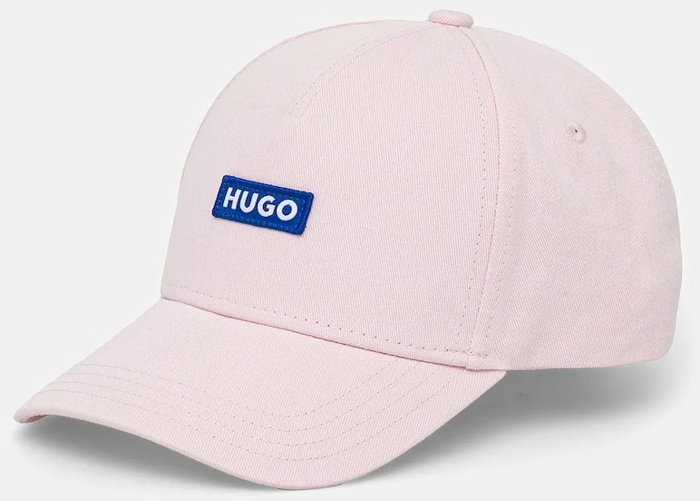 Bavlnená šiltovka Hugo Blue Alyce čierna farba, s nášivkou, 50522023