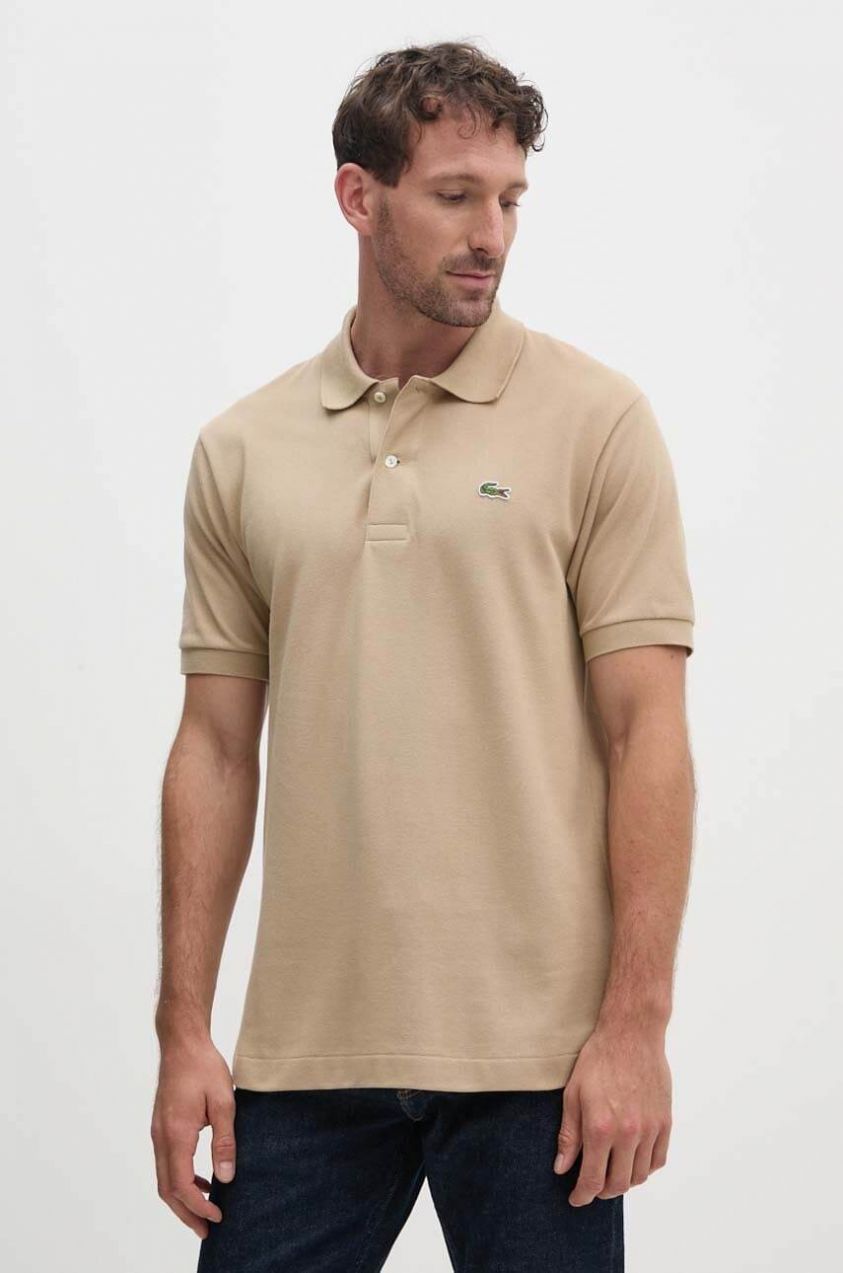 Bavlnené polo tričko Lacoste Koszulka Lacoste Polo Classic Fit L1212 02S hnedá farba, jednofarebné