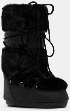 Snehule Moon Boot MB ICON FAUX FUR čierna farba, 80D1408900 N001