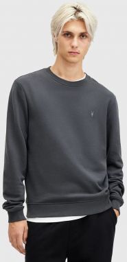 Bavlnená mikina AllSaints RAVEN CREW pánska, šedá farba, jednofarebná, M037NB