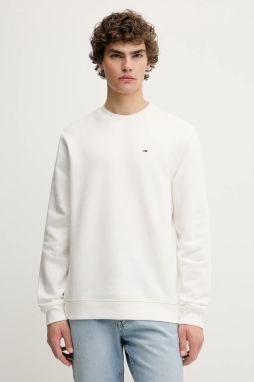 Mikina Tommy Jeans béžová farba, jednofarebná, DM0DM20741