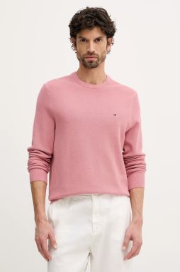 Bavlnený sveter Tommy Hilfiger čierna farba, ľahký, MW0MW36347