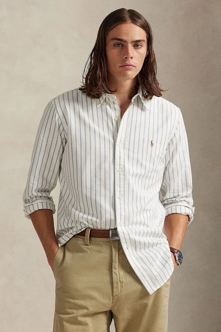 Bavlnená košeľa Polo Ralph Lauren viac farieb, regular, s golierom button-down, 710928918