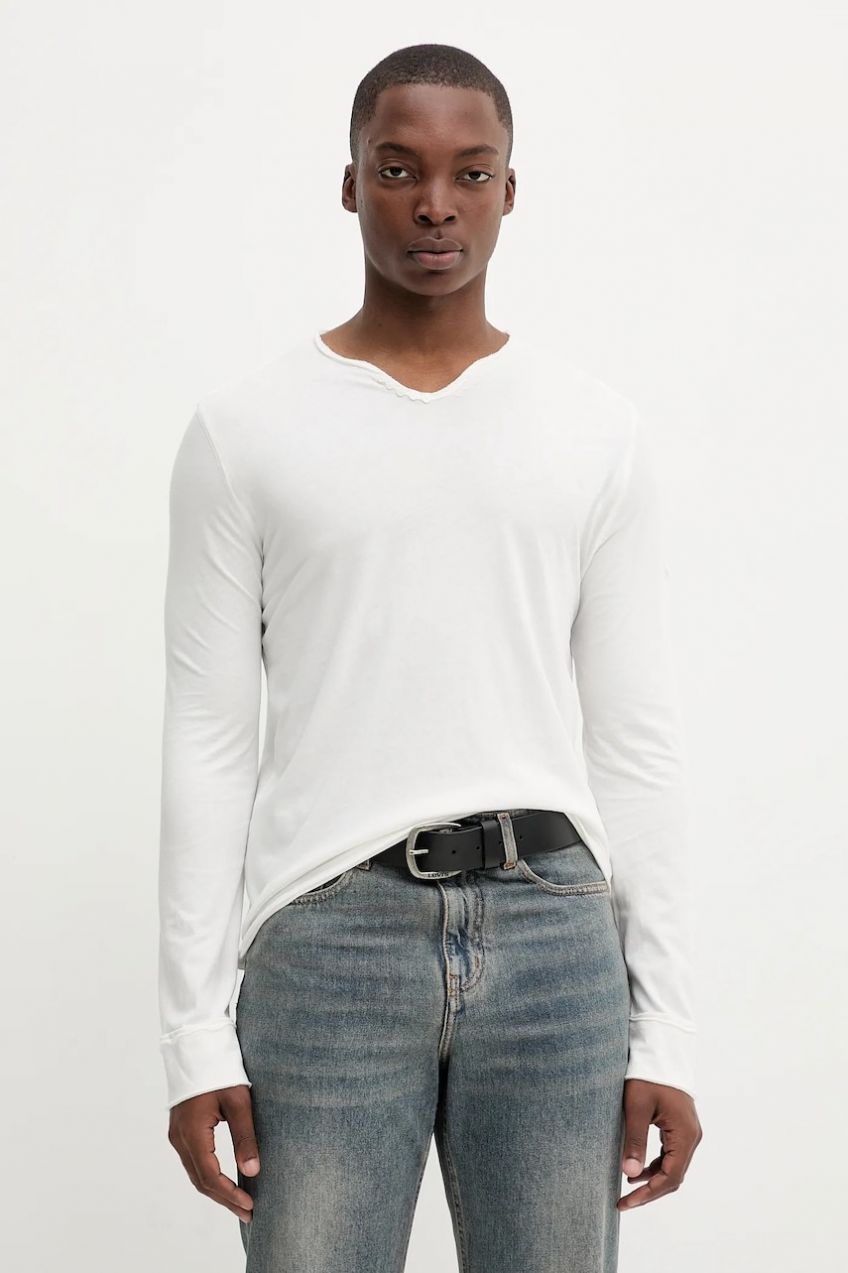 Bavlnené tričko s dlhým rukávom ZADIG&VOLTAIRE čierna farba, jednofarebné, JMTN01630