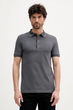 Bavlnené polo tričko BOSS Green Paule 4 tmavomodrá farba, jednofarebné, 50506195