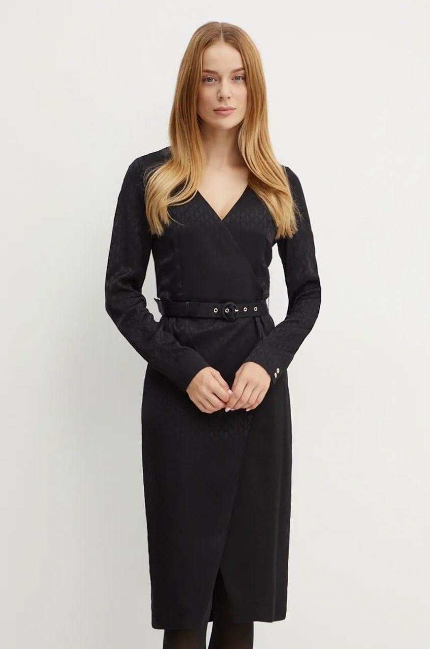 Šaty Marciano by Guess AMALIA čierna farba, mini, áčkový strih, 4BGK16 7169A