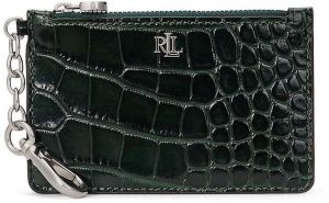 Kožená peňaženka Lauren Ralph Lauren dámska, zelená farba, 432951705