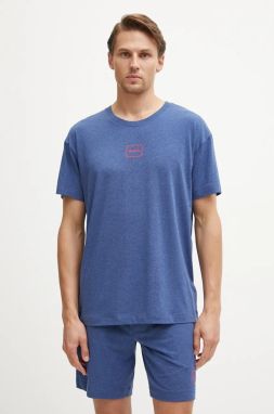 Tričko HUGO Laze T-Shirt tmavomodrá farba, s potlačou, 50525236