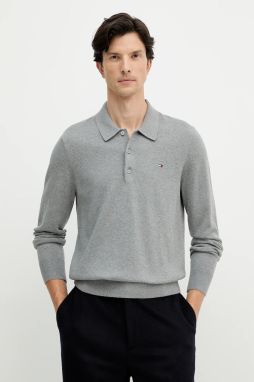 Sveter s prímesou kašmíru Tommy Hilfiger tmavomodrá farba, ľahké, MW0MW36519