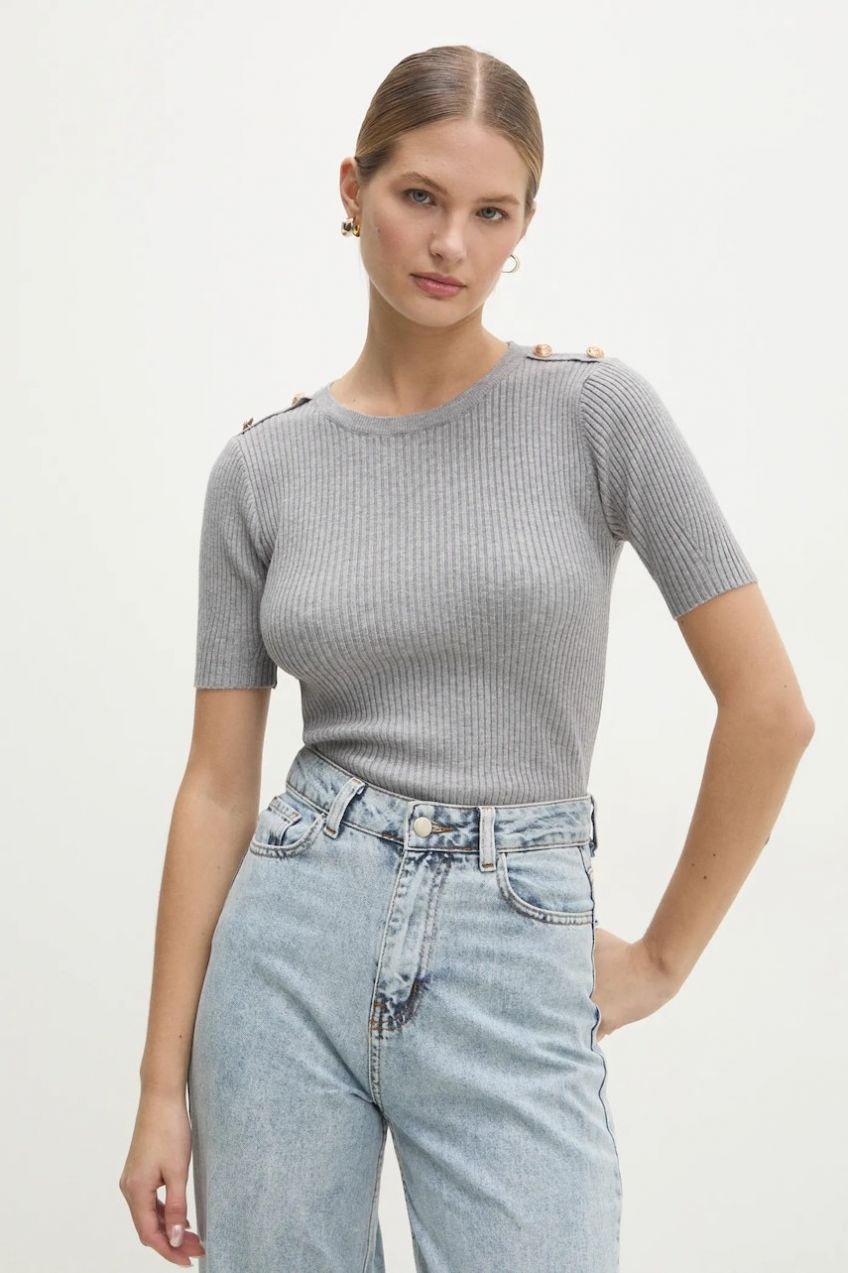 Sveter Answear.LAB dámsky, šedá farba, tenký